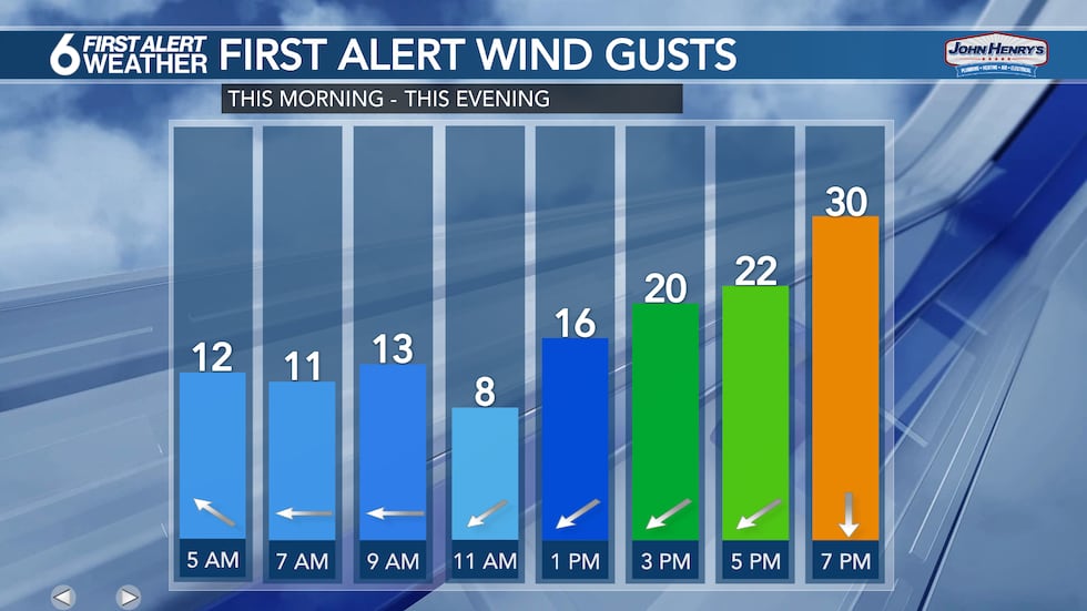 Wind Gusts Today